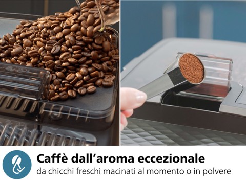 Philips 5500 series LatteGo EP5547/90 Macchina caffè automatica, 20 bevande, cappuccinatore, 1.8 L, macine in ceramica