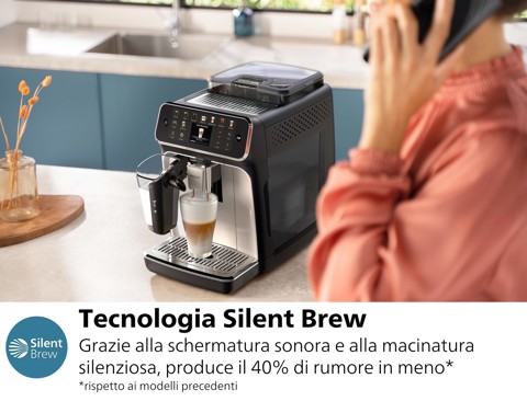 Philips 5500 series LatteGo EP5547/90 Macchina caffè automatica, 20 bevande, cappuccinatore, 1.8 L, macine in ceramica