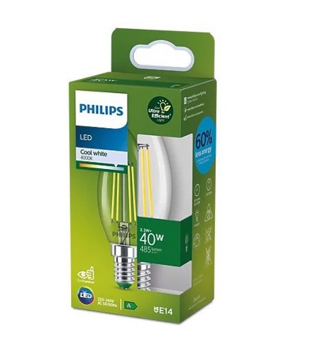 Philips 929003800901 lampada LED Bianco freddo 4000 K 2,3 W E14 A