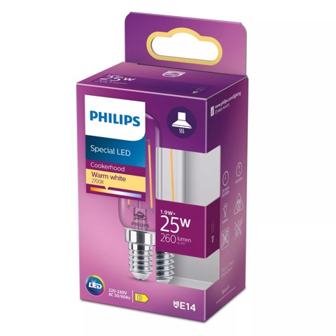 Philips Lamp. cand. trasp. filam. 25W T25L E14
