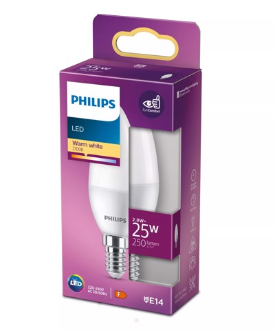 Philips Lampadina candela 25 W B35 E14