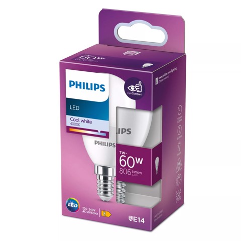 Philips Lampadina candela 60 W P48 E14
