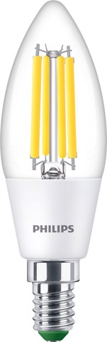 Philips Lampadina candela trasparente a filamento 40 W B35 E14