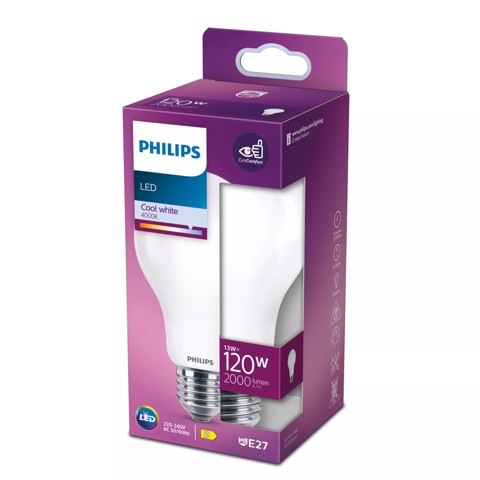 Philips Lampadina smerigliata a filamento 120 W A67 E27