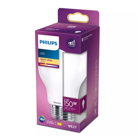 Philips Lampadina smerigliata a filamento - 150 W A67 E27