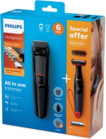 Philips MULTIGROOM Series 3000 MG3710/85 6 in 1, Barba