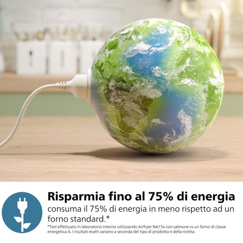 Philips Serie 1000 Airfryer con cestello flessibile/doppio, friggitrice ad aria da 7.1L, 10 metodi di cottura, App per ricette NA150/00