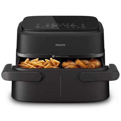 Philips Serie 1000 Airfryer con cestello flexi, Friggitrice ad aria 7.1L, 10 metodi di cottura, App per ricette NA150/00