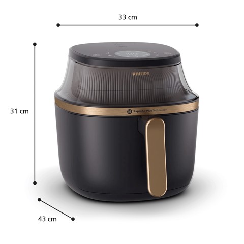 Philips Serie 3000 NA332/00 Airfryer 6.2 L, Friggitrice ad aria 16 in 1, App ricettario