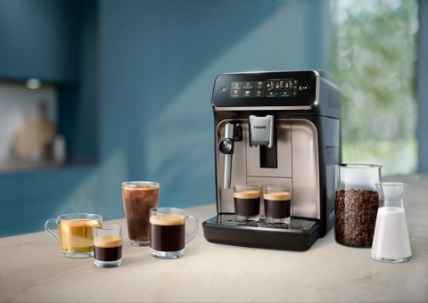Philips Series 3300 EP3321/40 Macchina caffè automatica, 5 bevande, montalatte, 1.8L, macine in ceramica