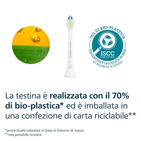 Philips Sonicare HX6062/87 2x Testinebianche per spazzolino sonico