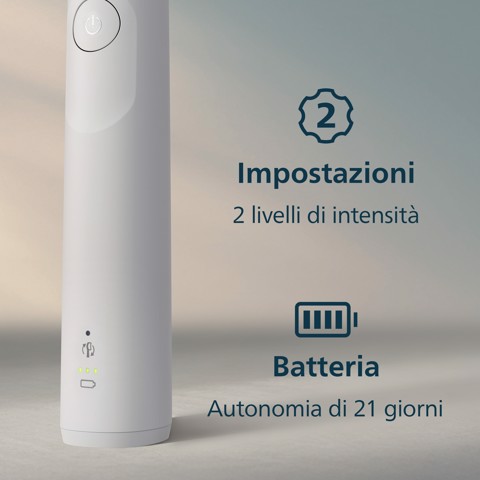Philips Sonicare serie 5300 Sonicare Spazzolino elettrico sonico con base di ricarica e sensore di pressione colore bianco HX7108/02