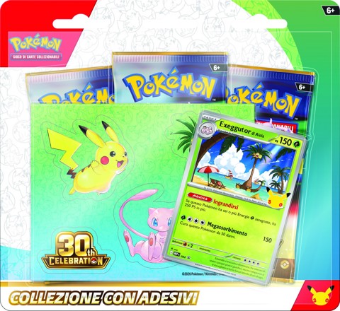 Pokémon 30° Anniversario - Collezione con Adesivi