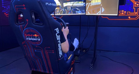 Playseat Evolution PRO Red Bull Racing Esports Sedia per gaming universale Sedia tappezzata Blu marino, Rosso, Bianco, Giallo