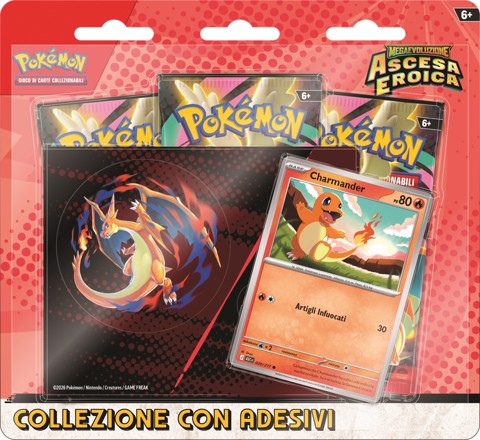 Pokémon Collezione con Adesivi dell'espansione Megaevoluzione - Ascesa Eroica (IT)