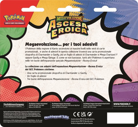 Pokémon Collezione con Adesivi dell'espansione Megaevoluzione - Ascesa Eroica (IT)