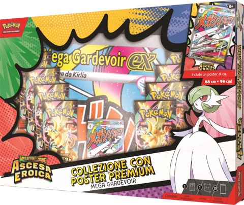 Pokémon Collezione con Poster Premium di Mega Lucario-ex e Mega Gardevoir-ex (IT)