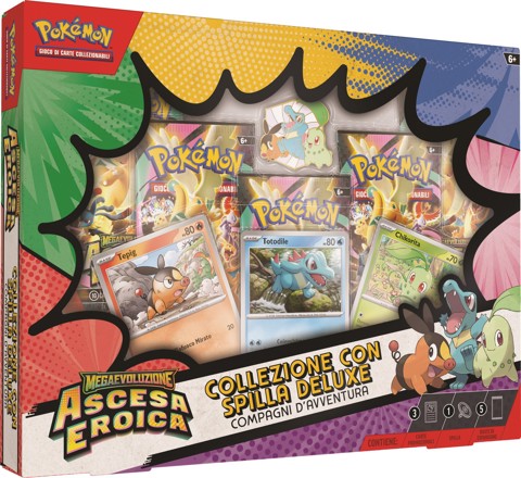 Pokémon Collezione con Spilla Deluxe Compagni d'Avventura dell'espansione Megaevoluzione - Ascesa Eroica
