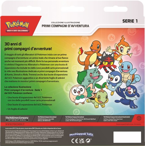 Pokémon Collezione Illustrazione Primi Compagni d'Avventura