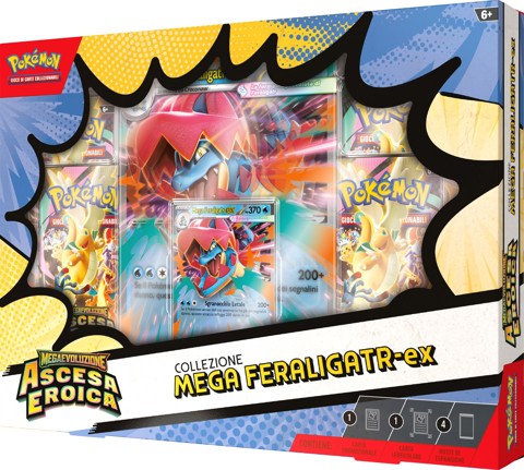Pokémon Collezione Mega Emboar-EX, Mega Feraligatr-EX e Mega Meganium-EX dell'Espansione Megaevoluzione - Ascesa Eroica