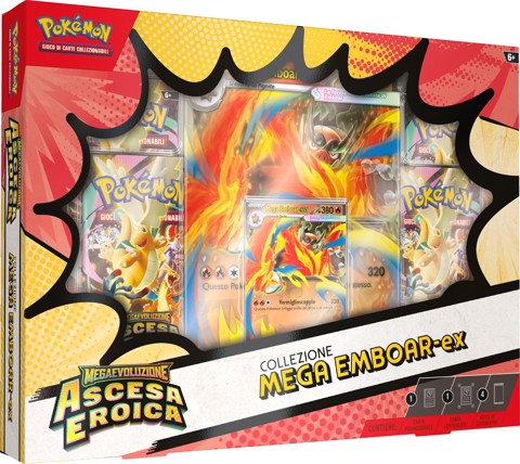 Pokémon Collezione Mega Emboar-EX, Mega Feraligatr-EX e Mega Meganium-EX dell'Espansione Megaevoluzione - Ascesa Eroica