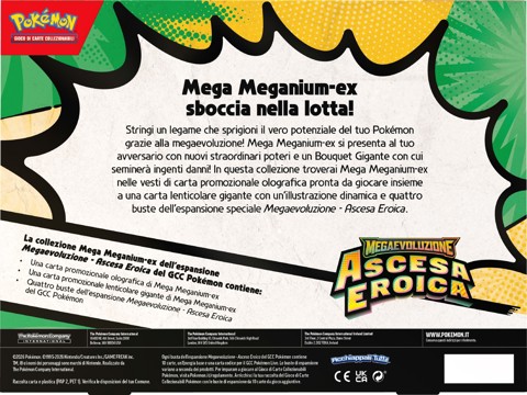 Pokémon Collezione Mega Emboar-EX, Mega Feraligatr-EX e Mega Meganium-EX dell'Espansione Megaevoluzione - Ascesa Eroica