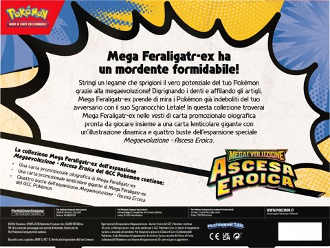 Pokémon Collezione Mega Emboar-EX, Mega Feraligatr-EX e Mega Meganium-EX dell'Espansione Megaevoluzione - Ascesa Eroica