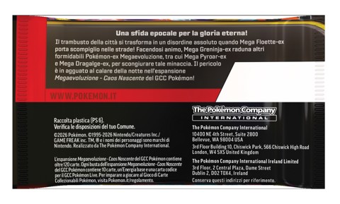 Pokémon PK10407-I Megaevoluzione Caos Nascente Busta 10 Carte