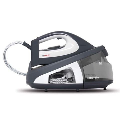Polti Vaporella Simply VS10.12 Stazione da stiro a vapore azionata da pompa 2200 W 1,5 L Piastra in Ceramica Nero, Grigio, Bianco