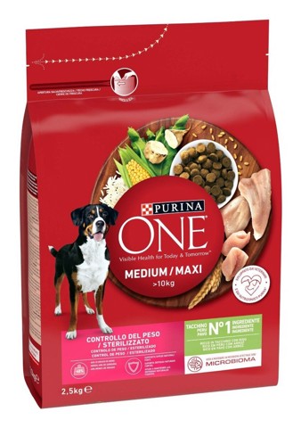 Purina ONE 12370117 Cibo secco Riso e Tacchino per cane Adulto Sterilizzato 2,5 kg