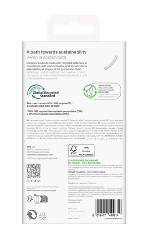 PURO 03 Nude custodia per cellulare 17 cm (6.7") Cover Trasparente