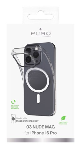 PURO 03 Nude Mag Cover Trasparente iphone 16 pro magsafe