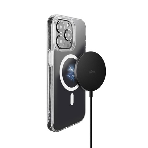 PURO CUSBCMAG1BLK Caricabatterie per dispositivi mobili Smartphone Nero USB Carica wireless Interno