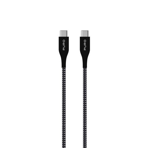 PURO CUSBCUSBCFABK3BLK cavo USB 1,2 m USB 3.2 Gen 1 (3.1 Gen 1) USB C Nero