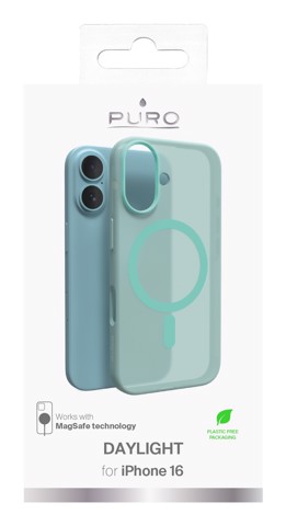 PURO Daylight custodia per cellulare 15,5 cm (6.1") Cover Colore menta, Translucent