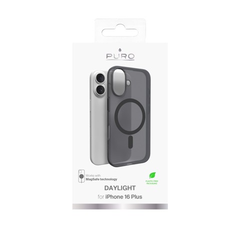 PURO Daylight Cover Nero, Translucent iphone 16 magsafe