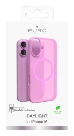 PURO Daylight Cover Rosa, Translucent iphone 16 magsafe