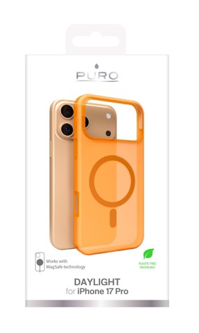 PURO Daylight custodia per cellulare 16 cm (6.3") Cover Arancione, Translucent