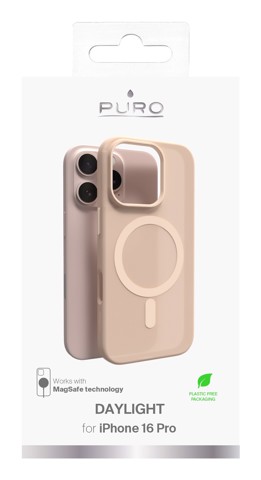 PURO Daylight Cover Beige, Translucent iphone 16 pro