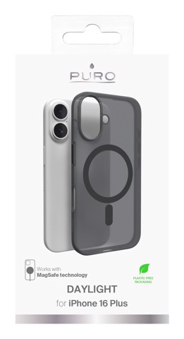 PURO Daylight custodia per cellulare 17 cm (6.7") Cover Nero, Translucent
