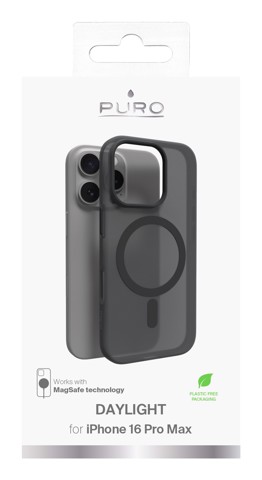 PURO Daylight custodia per cellulare 17,5 cm (6.9") Cover Nero, Translucent