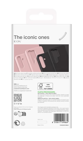 PURO ICON custodia per cellulare 15,8 cm (6.2") Cover Nero