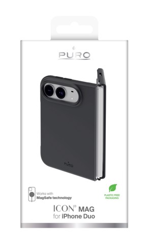PURO ICON MAG custodia per cellulare 19,3 cm (7.6") Cover Nero
