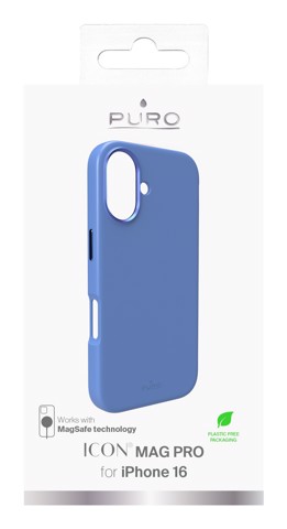 PURO Icon Mag Pro custodia per iphone 16 cellulare 15,5 cm (6.1") Cover Blu