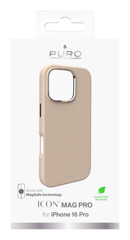 PURO Icon Mag Pro custodia per cellulare 16 cm (6.3") Cover Beige