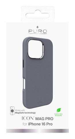 PURO Icon Mag Pro Cover Grigio iphone 16 pro magsafe