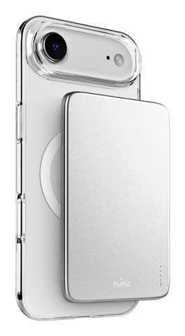 PURO Lite Slim Power Mag Polimeri di litio (LiPo) 3000 mAh Carica wireless Argento