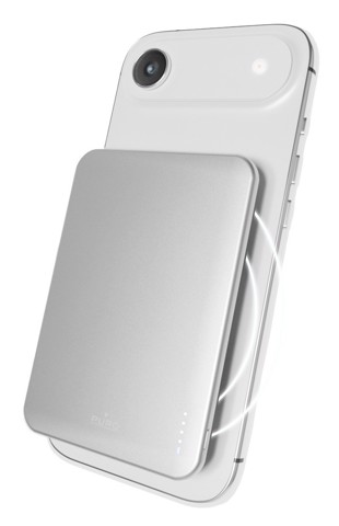PURO Lite Slim Power Mag Polimeri di litio (LiPo) 3000 mAh Carica wireless Argento