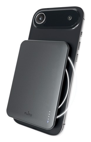 PURO Lite Slim Power Mag Polimeri di litio (LiPo) 3000 mAh Carica wireless Nero