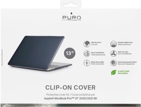 PURO MBPRO1320CLIPONBLK borsa per notebook 33 cm (13") Cover Nero